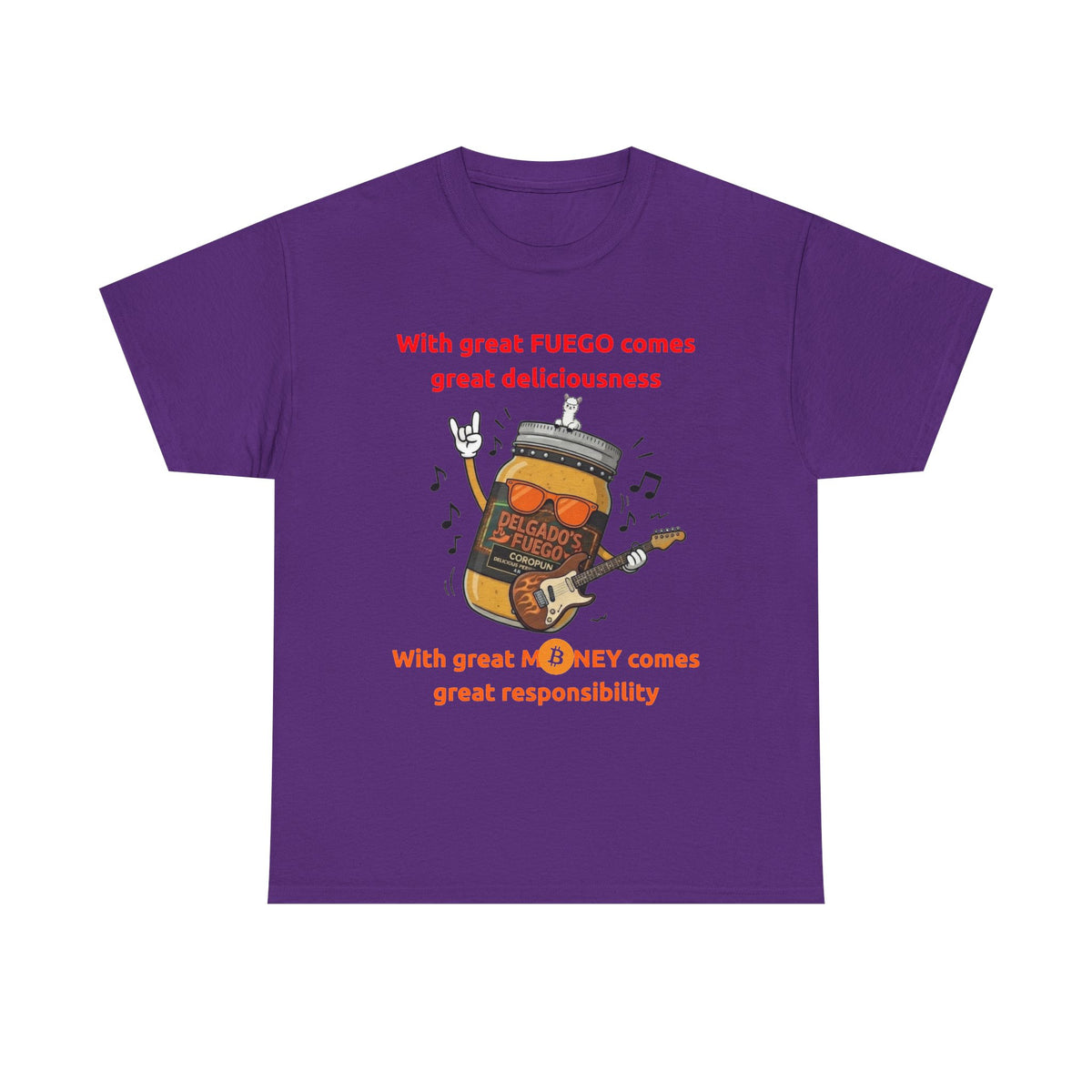 Coropuna Rocker T‑Shirt – "With great FUEGO comes great deliciousness" Shirt
