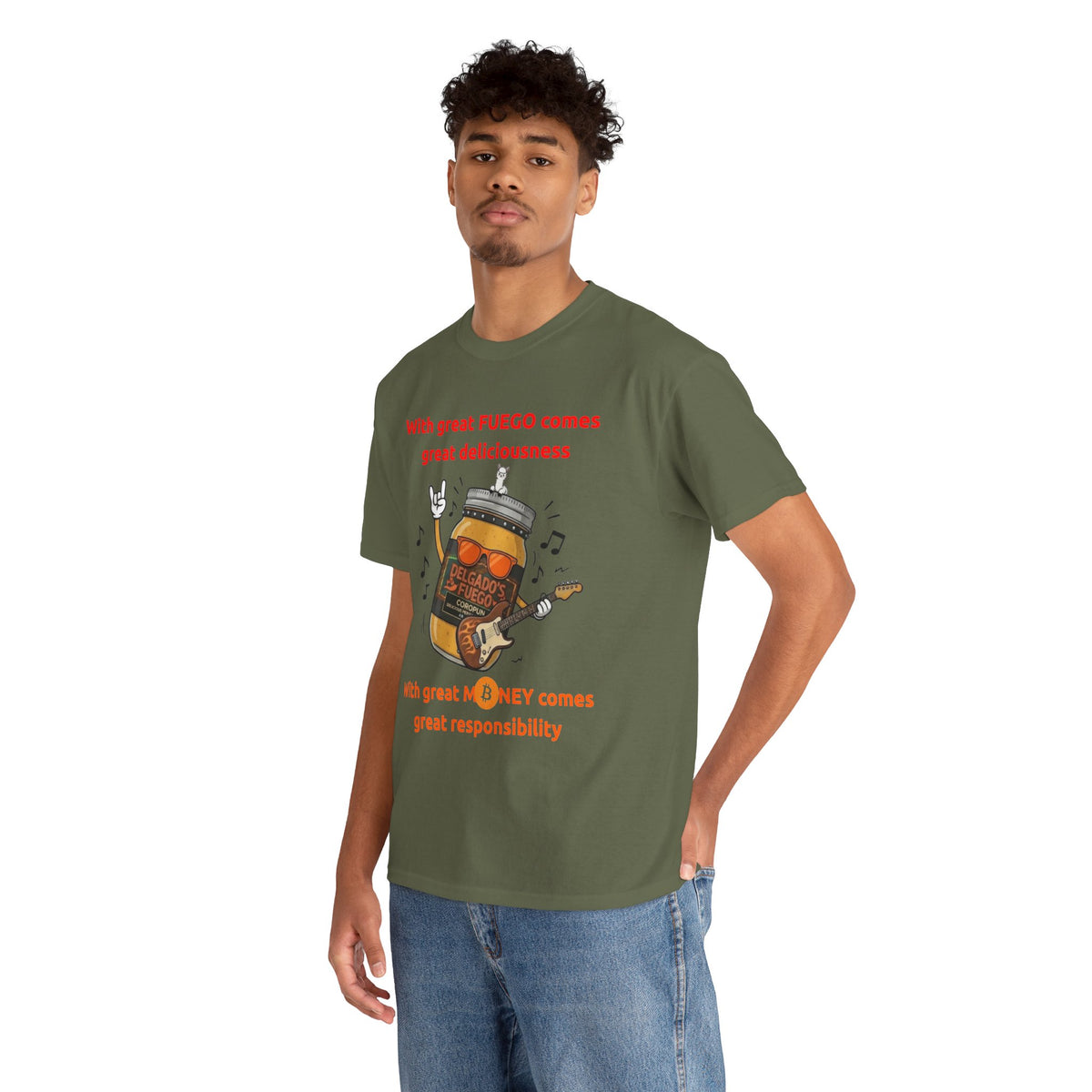 Coropuna Rocker T‑Shirt – "With great FUEGO comes great deliciousness" Shirt