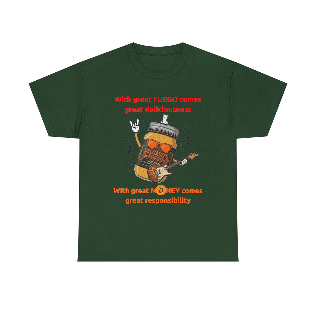 Coropuna Rocker T‑Shirt – "With great FUEGO comes great deliciousness" Shirt