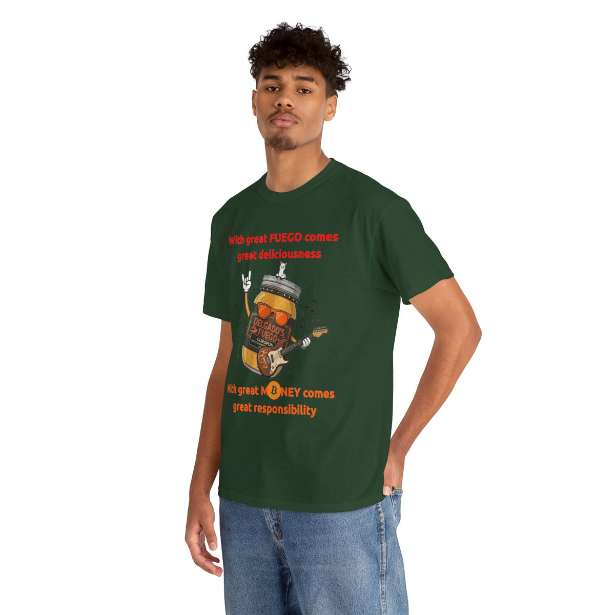 Coropuna Rocker T‑Shirt – "With great FUEGO comes great deliciousness" Shirt