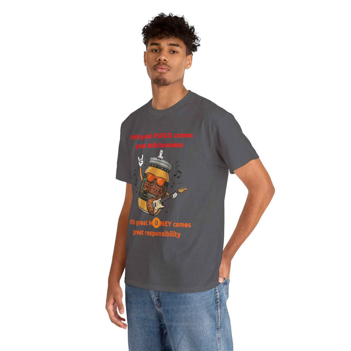 Coropuna Rocker T‑Shirt – "With great FUEGO comes great deliciousness" Shirt