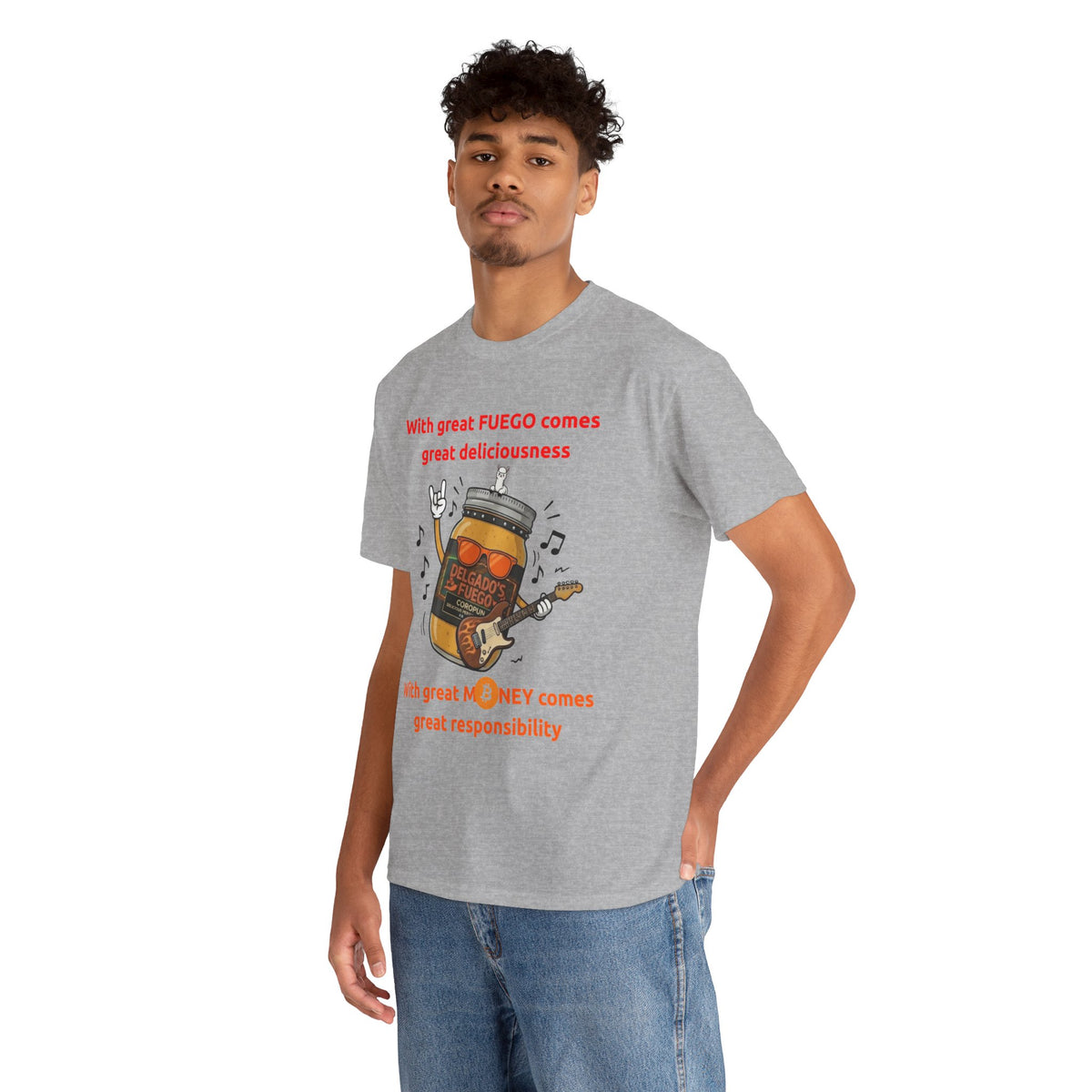 Coropuna Rocker T‑Shirt – "With great FUEGO comes great deliciousness" Shirt