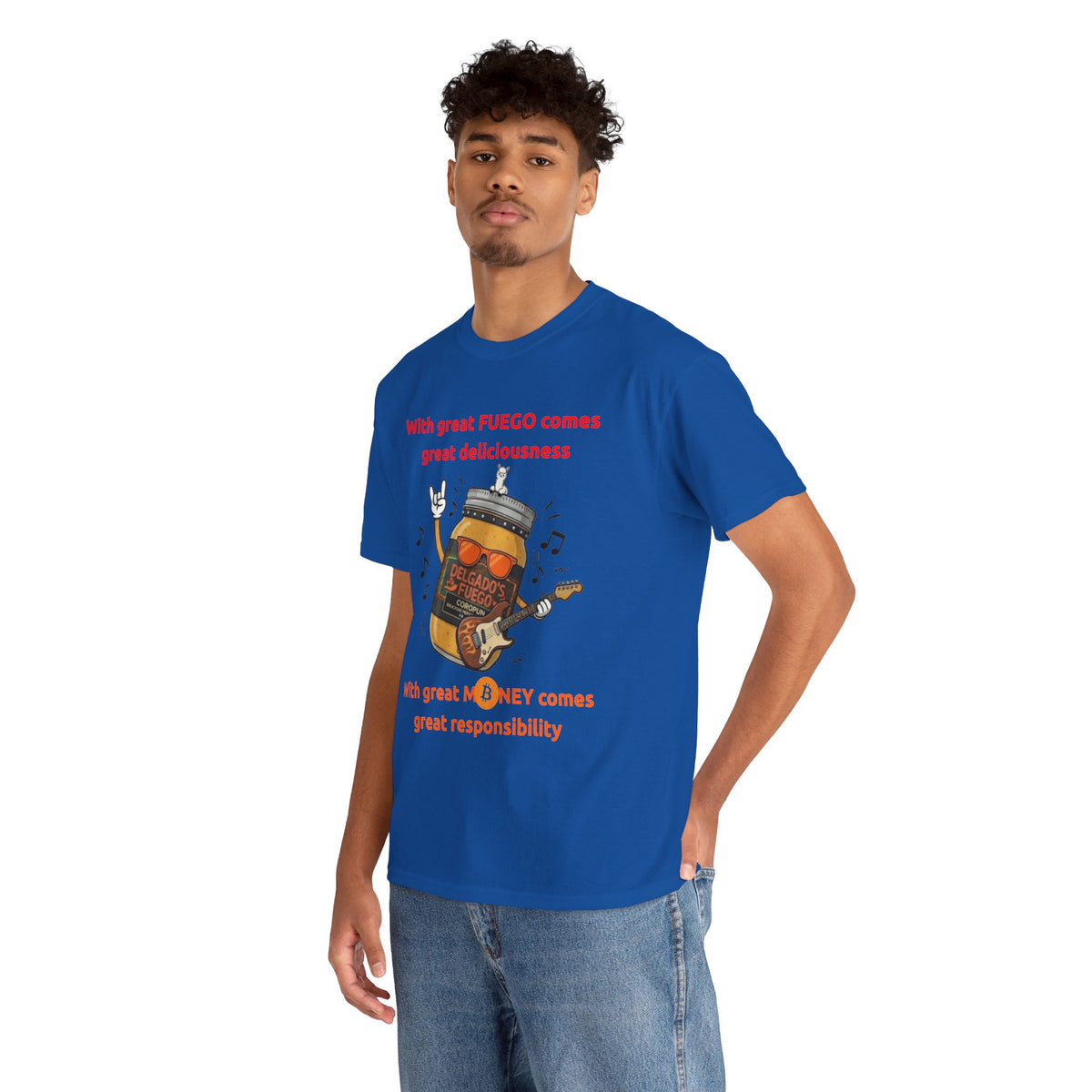 Coropuna Rocker T‑Shirt – "With great FUEGO comes great deliciousness" Shirt