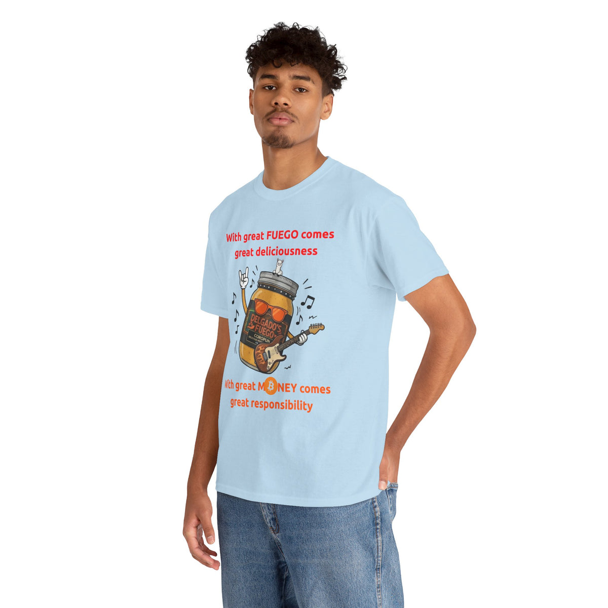 Coropuna Rocker T‑Shirt – "With great FUEGO comes great deliciousness" Shirt