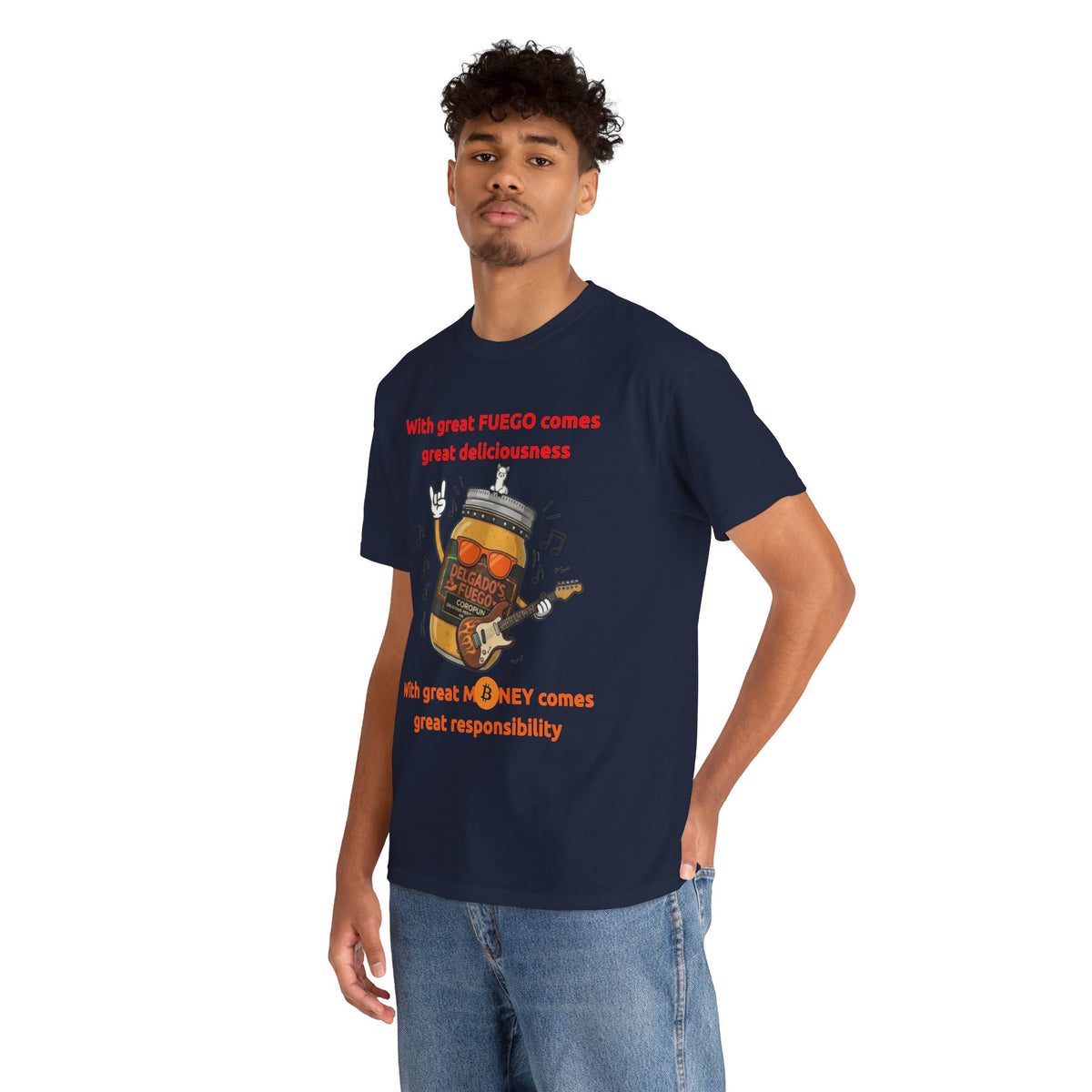 Coropuna Rocker T‑Shirt – "With great FUEGO comes great deliciousness" Shirt