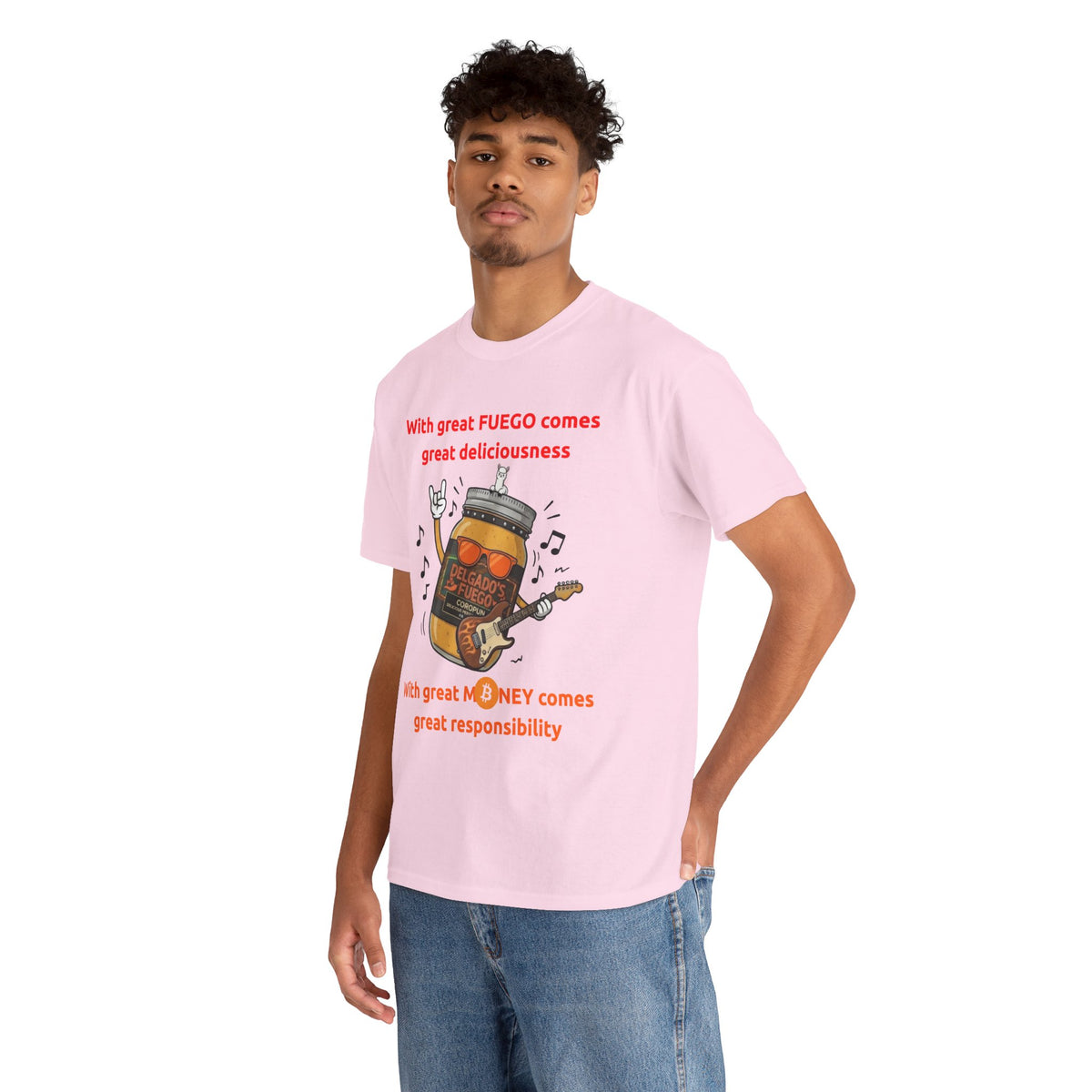 Coropuna Rocker T‑Shirt – "With great FUEGO comes great deliciousness" Shirt