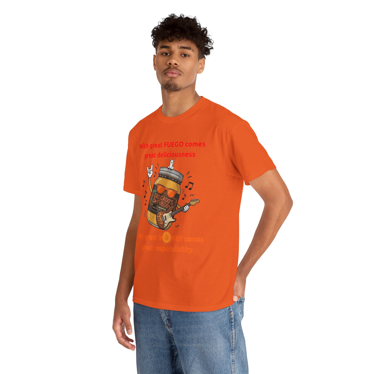 Coropuna Rocker T‑Shirt – "With great FUEGO comes great deliciousness" Shirt