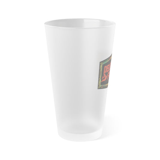 D. Fuego logo Pint Glass | Frosted 16oz Beer Glass