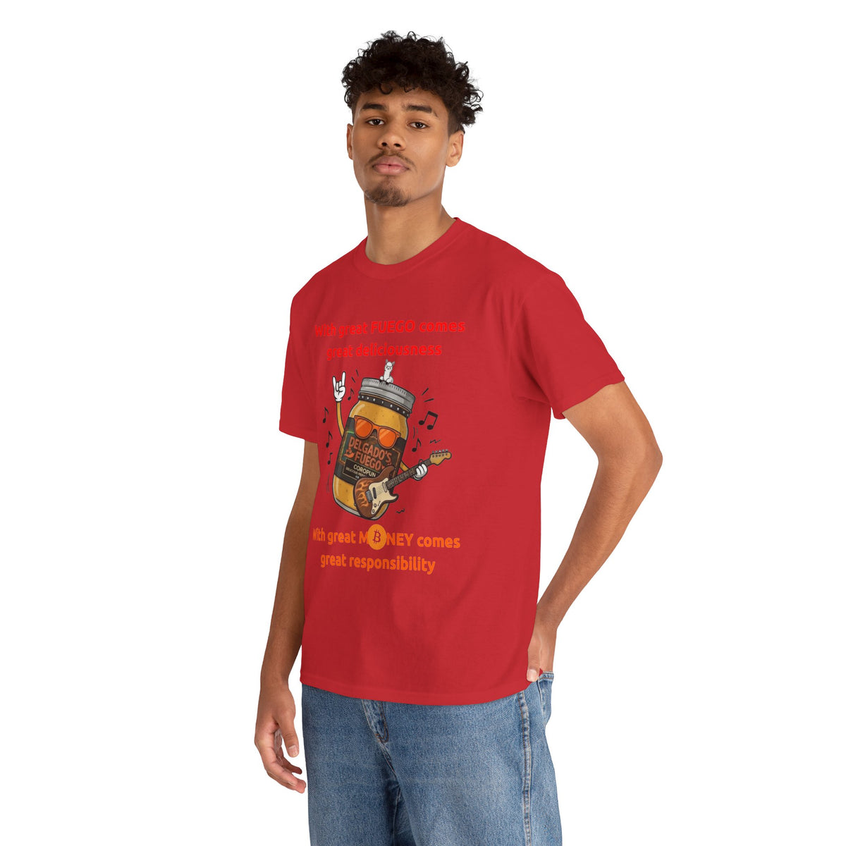 Coropuna Rocker T‑Shirt – "With great FUEGO comes great deliciousness" Shirt