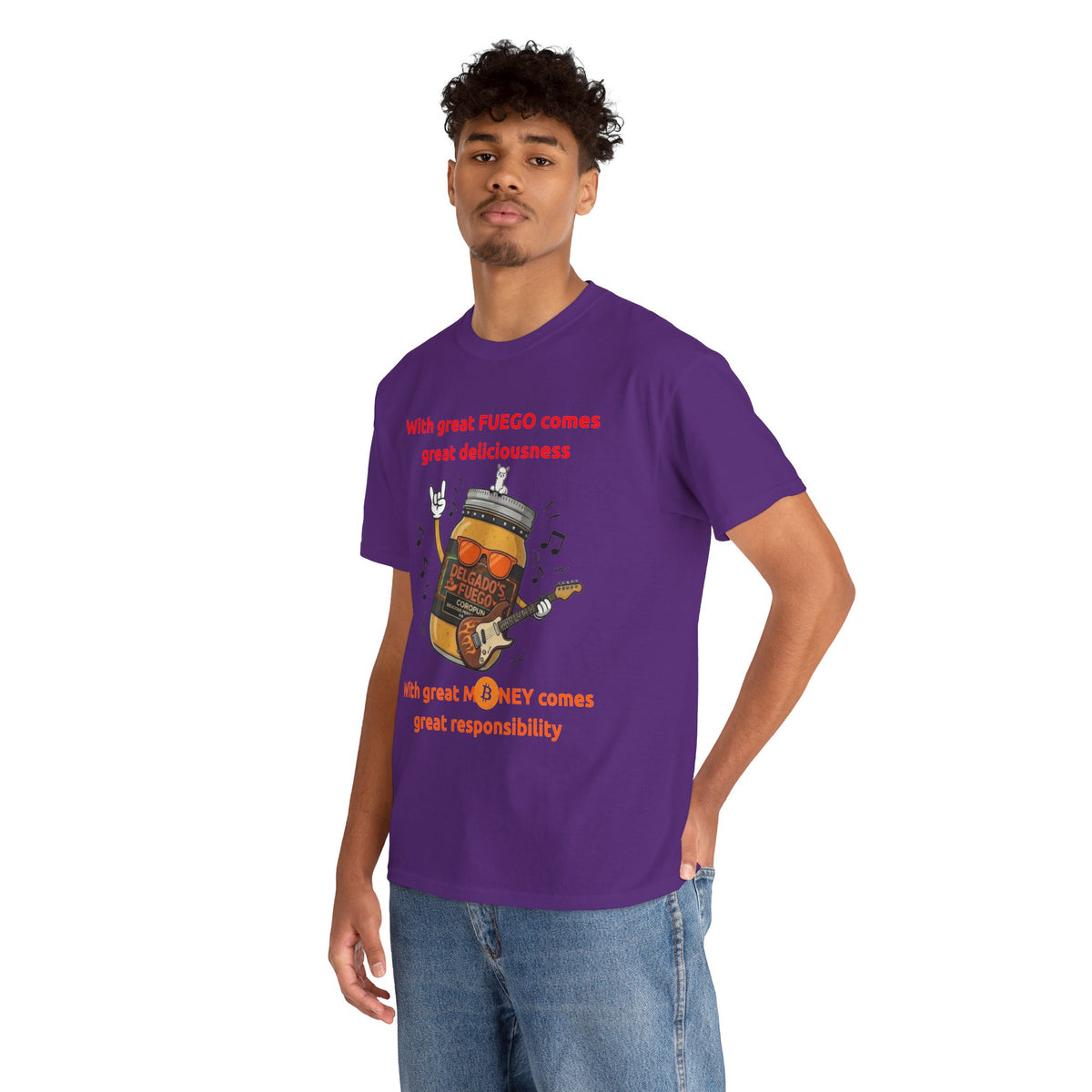 Coropuna Rocker T‑Shirt – "With great FUEGO comes great deliciousness" Shirt