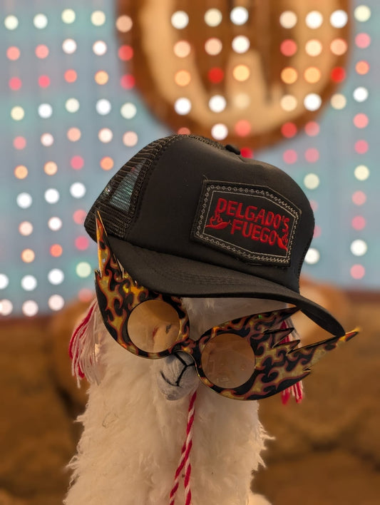 D. FUEGO BLACK TRUCKER HAT