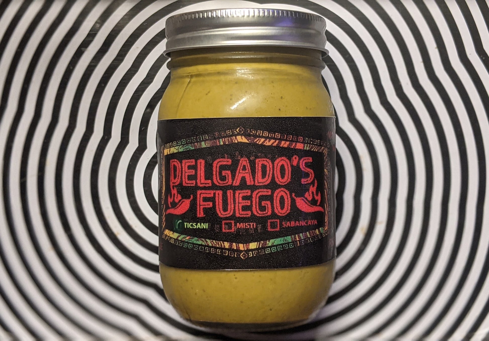 Peruvian rocoto and huacatay hot sauce Ticsani with ingredients